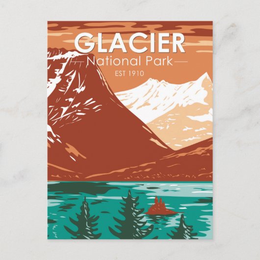 Glacier National Park Montana Briefkaart (Voorkant)