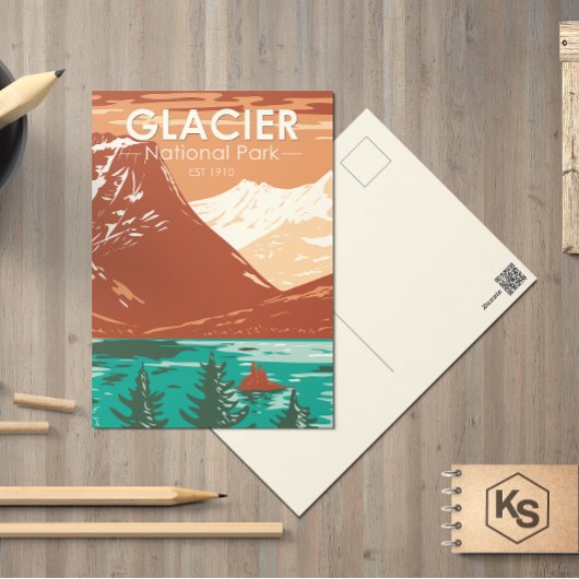 Glacier National Park Montana  Briefkaart