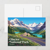 Glacier National Park Montana Briefkaart (Voorkant / Achterkant)