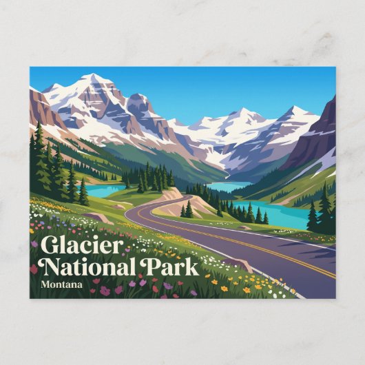 Glacier National Park Montana Briefkaart (Voorkant)