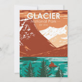 Glacier National Park Montana  Feestdagenkaart (Voorkant)