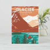 Glacier National Park Montana  Feestdagenkaart (Staand voorkant)