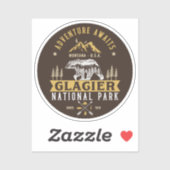 Glacier national park Montana forest landscape Sticker (Vel)