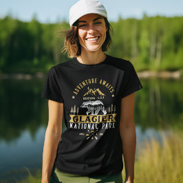 Glacier national park Montana forest landscape T-shirt
