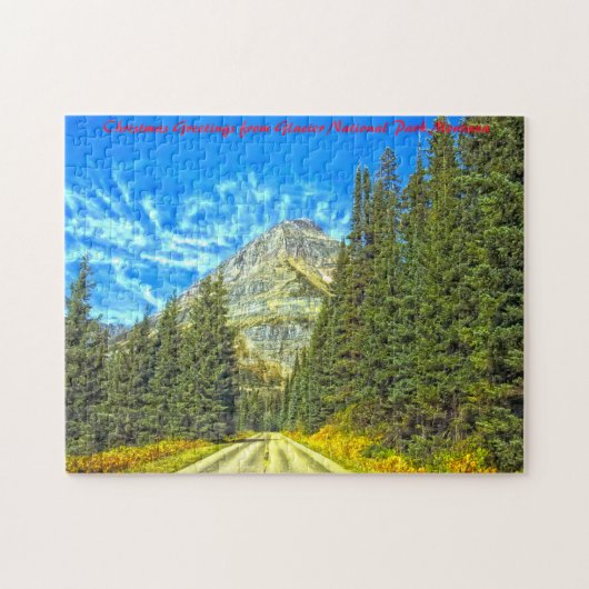 Glacier National Park Montana. kerstcadeautjes Legpuzzel (Horizontaal)