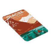 Glacier National Park Montana  Magneet (Rechterzijde)