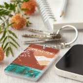 Glacier National Park Montana met dubbel zond Sleutelhanger (Voorkant Rechts)