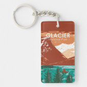 Glacier National Park Montana  met dubbel zond Sleutelhanger (Voorkant)