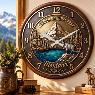 Glacier National Park Montana Mountain Goat Wooden Grote Klok