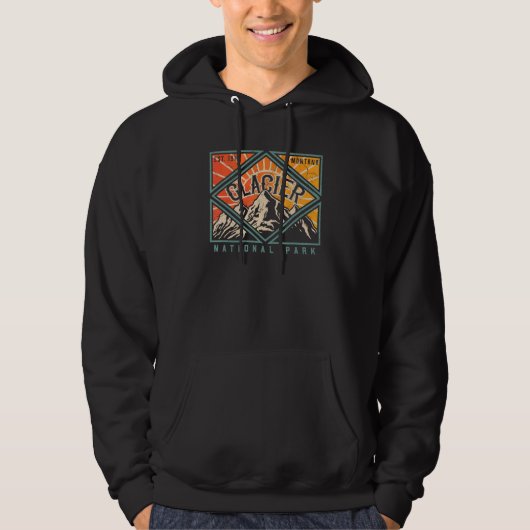 Glacier National Park Montana Mountains Exploratio Hoodie (Voorkant)
