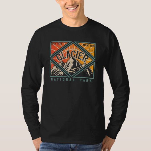 Glacier National Park Montana Mountains Exploratio T-shirt (Voorkant)