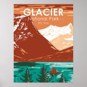 Glacier National Park Montana  Poster (Voorkant)