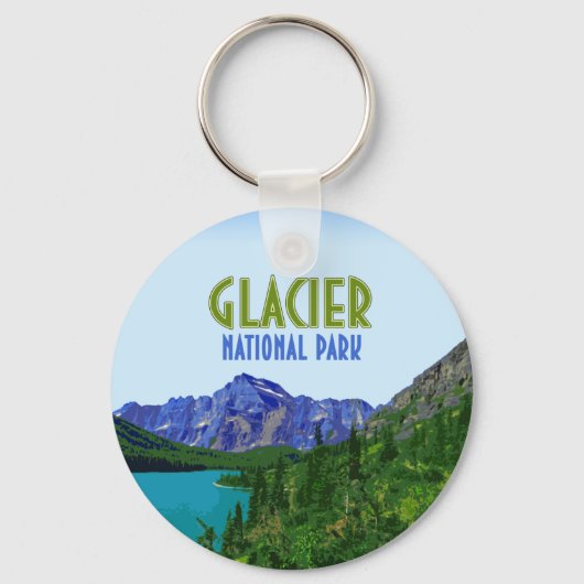 Glacier National Park Montana  Sleutelhanger (Voorkant)