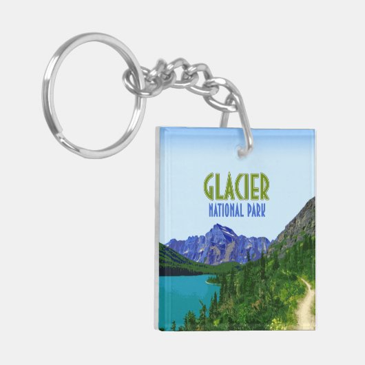 Glacier National Park Montana  Sleutelhanger (Voorkant Links)