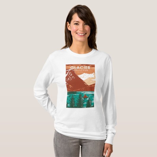 Glacier National Park Montana  T-shirt (Voorkant volledig)