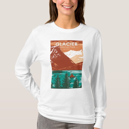 Glacier National Park Montana  T-shirt (Voorkant)