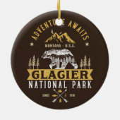 Glacier National Park Montana Timberland Scene Keramisch Ornament (Achterkant)
