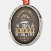 Glacier National Park Montana Timberland Scene Metalen Ornament (Links)
