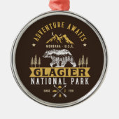 Glacier National Park Montana Timberland Scene Metalen Ornament (Voorkant)