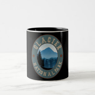 Glacier National Park Montana Usa Mountains Gifts Tweekleurige Koffiemok