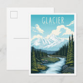 Glacier National Park Montana USA Travel Briefkaart (Voorkant / Achterkant)