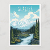 Glacier National Park Montana USA Travel Briefkaart (Voorkant)