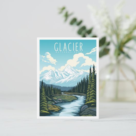 Glacier National Park Montana USA Travel Briefkaart (Staand voorkant)
