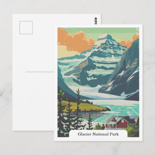 Glacier National Park, Montana, Verenigde Staten Briefkaart (Voorkant / Achterkant)