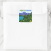 Glacier National Park Montana  Vierkante Sticker (Tas)