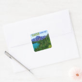 Glacier National Park Montana  Vierkante Sticker (Envelop)