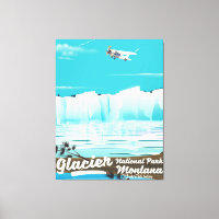 Glacier National Park, Montana vintage poster