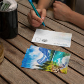 Glacier National Park Montana Waterverf Briefkaart