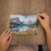 Glacier National Park Montana Waterverf Kaart