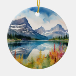 Glacier National Park Montana Waterverf Keramisch Ornament