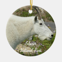 Glacier National Park Mountain Goat Foto Keramisch Ornament