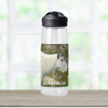 Glacier National Park Mountain Goat Foto Waterfles<br><div class="desc">Blijf waar je ook bent uitgeblust met deze heldere,  plastic waterfles met het foto-afbeelding van een wilde berggeit in Glacier National Park,  Montana. Selecteer de grootte en kleur van uw waterfles. OPMERKING: Ontwerp niet geoptimaliseerd voor de stijl van de waterfles van het Kind.</div>