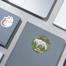 Glacier National Park Mountain Goats Foto Ronde Sticker