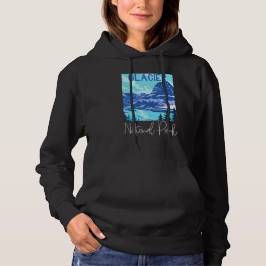 Glacier National Park Mountain in openlucht  Hoodie (Voorkant)