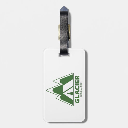 Glacier National Park Mountains Camping Bagagelabel (Achterkant verticaal)