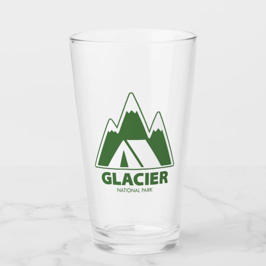 Glacier National Park Mountains Camping Glas (Voorkant)