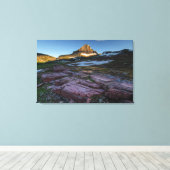 Glacier National Park Mountains Canvas Afdruk (Insitu (Houten vloer))