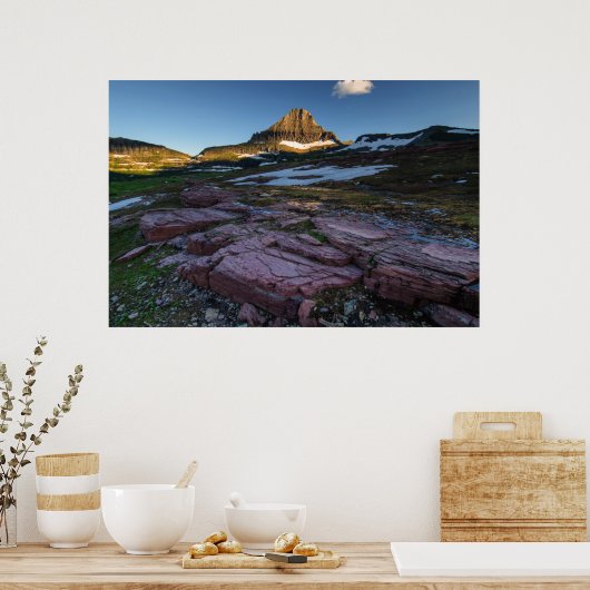 Glacier National Park Mountains Poster (Keuken)