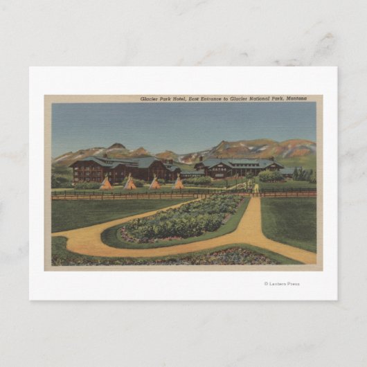 Glacier National Park, MT - Park Hotel East Briefkaart (Voorkant)