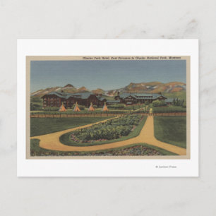 Glacier National Park, MT - Park Hotel East Briefkaart