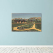 Glacier National Park, MT - Park Hotel East Canvas Afdruk (Insitu (Houten vloer))
