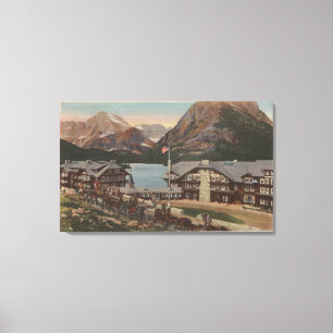 Glacier National Park, MT - Veel Glacier Hotel 2 Canvas Afdruk
