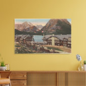 Glacier National Park, MT - Veel Glacier Hotel 2 Canvas Afdruk (Insitu (Woonkamer))