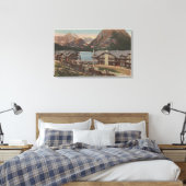 Glacier National Park, MT - Veel Glacier Hotel 2 Canvas Afdruk (Insitu (Slaapkamer))