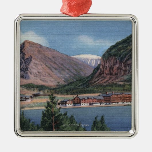 Glacier National Park, MT - Veel Glacier Hotel 2 Metalen Ornament (Voorkant)