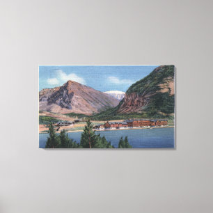 Glacier National Park, MT - Veel Glacier Hotel Canvas Afdruk